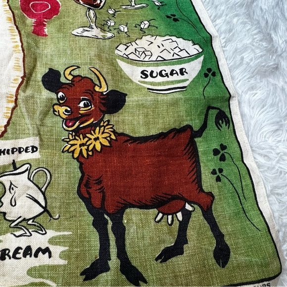Vintage Irish Coffee Recipe Pure Linen Dishtowel - Picture 6 of 8
